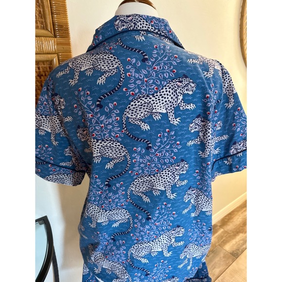 PRINTFRESH SHORT SLEEVE BAGHEERA PAJAMA SET L BLUE/ INK - Picture 4 of 10